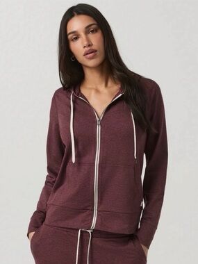 Vuori Halo Performance Full Zip Hoodie 2.0 Fig Heather Size Small